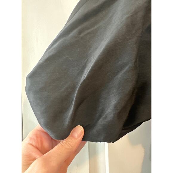 Aje Black Mimosa Cutout Linen-Silk Mini Dress Puff Sleeves Size 6 - Picture 10 of 13